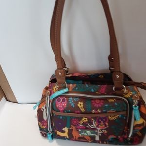 Women's lily bloom animal print purse!!